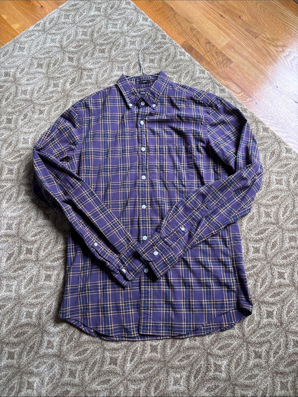 J. Crew Purple Plaid Button-Down Shirt